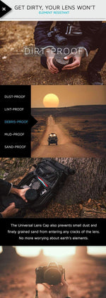 Universal DSLR Lens Cap, Universal Waterproof Lense Cover For DSLR Camera Lenses - Dgitrends