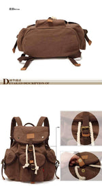 Vintage Rucksack Travel Backpack - Dgitrends