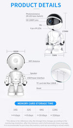 FREDI 1080P Cloud Home Security IP Camera Robot With Intelligent Auto Tracking WiFi CCTV Camera Surveillance Camera, Freddy Auto Tracking Cloud Security Camera - Dgitrends