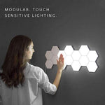 Quantum Touch™ Modular Hexagonal Touch LED Lights, Helios Hexagonal Lamps LED Modular Touch Lights - Dgitrends