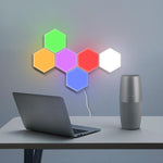 Quantum Touch™ Color Hexagonal LED Wall Lamps, Helios Color Hexagonal Lamps LED Modular Touch Lights - Dgitrends
