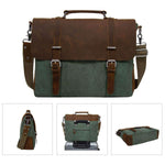 Vintage Canvas & Leather Satchel - Dgitrends