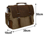 Vintage Canvas & Leather Satchel - Dgitrends