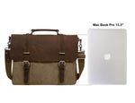 Vintage Canvas & Leather Satchel - Dgitrends