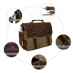 Vintage Canvas & Leather Satchel - Dgitrends
