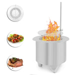 Smokeless Fire Pit with grill rack