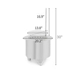 Smokeless fire pit with cooking rack