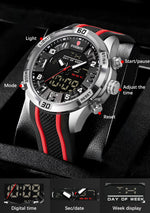 FOX Men's Military Dual Display Waterproof Watch