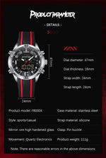 FOX Men's Military Dual Display Waterproof Watch