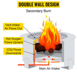 VEVOR Double Wall Smokeless Fire Pit