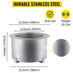 VEVOR Double Wall Smokeless Fire Pit