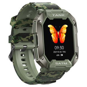 Tank military smartwatch fitness tracker