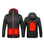 Women's Heated Winter Jacket, USB Heated Jacket 3 Heating Zones