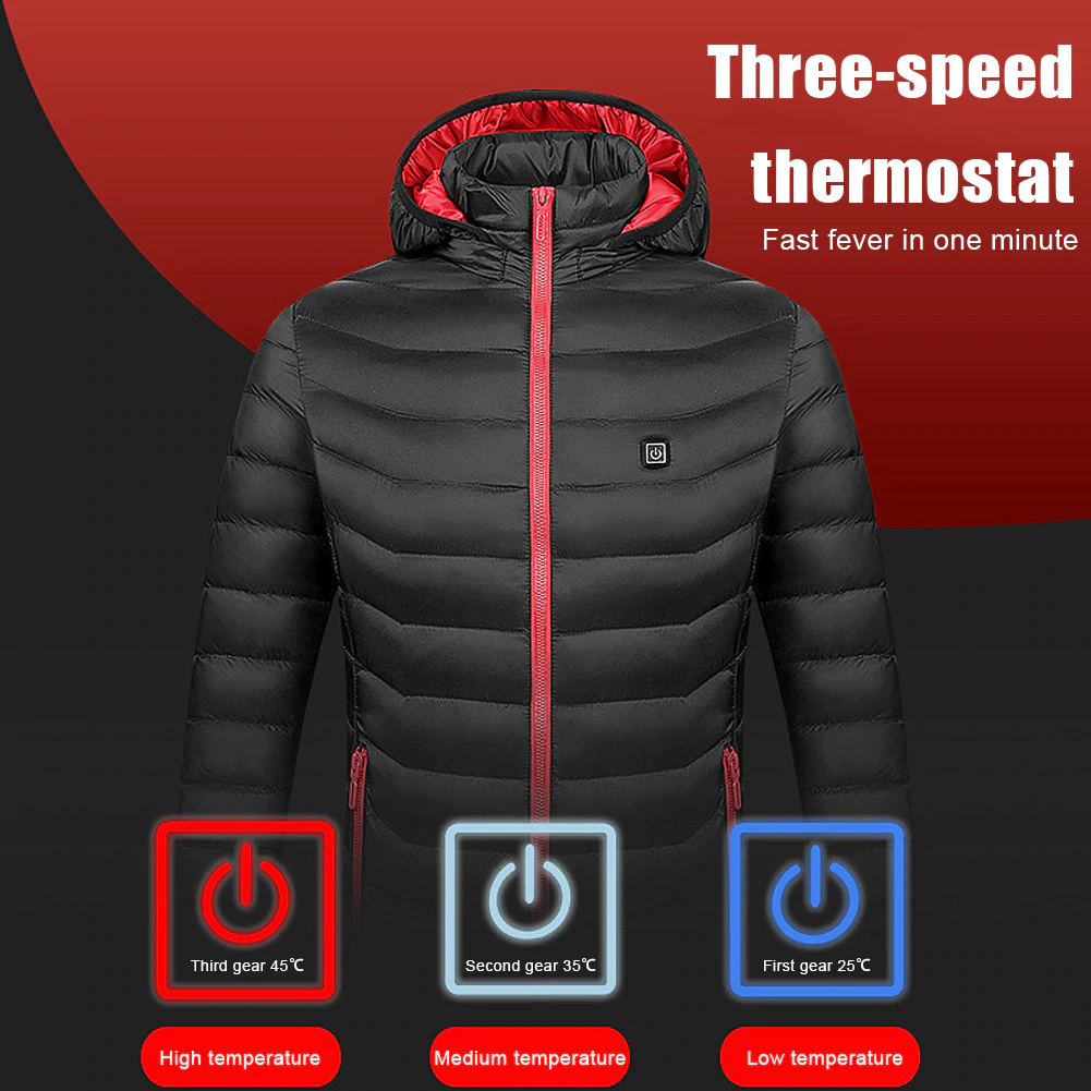 Women's Heated Winter Jacket, USB Heated Jacket Three Modes