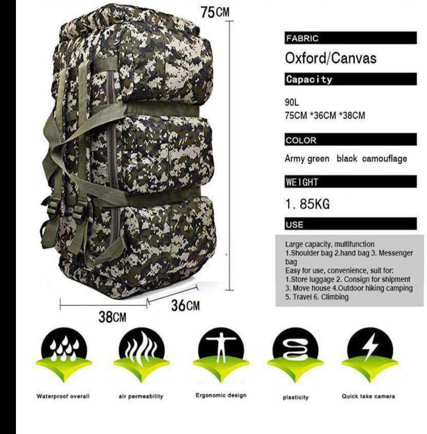 Military Backpack  2 In 1 Combo Duffel Bag - Dgitrends