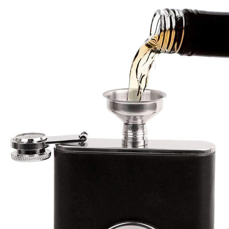 Stainless Steel Flask With Inset Collapsible Cup & Hinged Screw Down Cap - Dgitrends