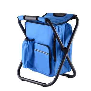 Camping Chair Backpack With Built-In Cooler, Backpack With Built-In Cooler Folding Backpack Cold Storage Backpack 