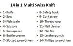 Swiss Tech 14 in 1  Multi Function EDC Camping Tool - Dgitrends