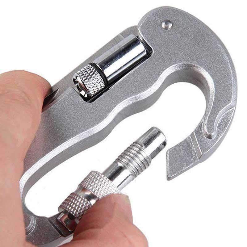 Stainless Steel Carabiner Multi Tool With Mini LED Mag Light - Dgitrends