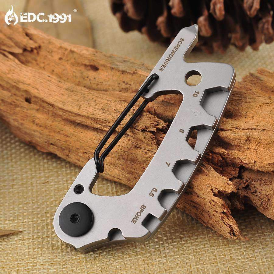 Stainless Steel EDC Carabiner Multi Tool With Open Wrench Fittings - Dgitrends