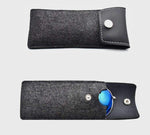 Hand Cut Cowhide Leather & Felt  Eyeglass Soft Pouch - Dgitrends