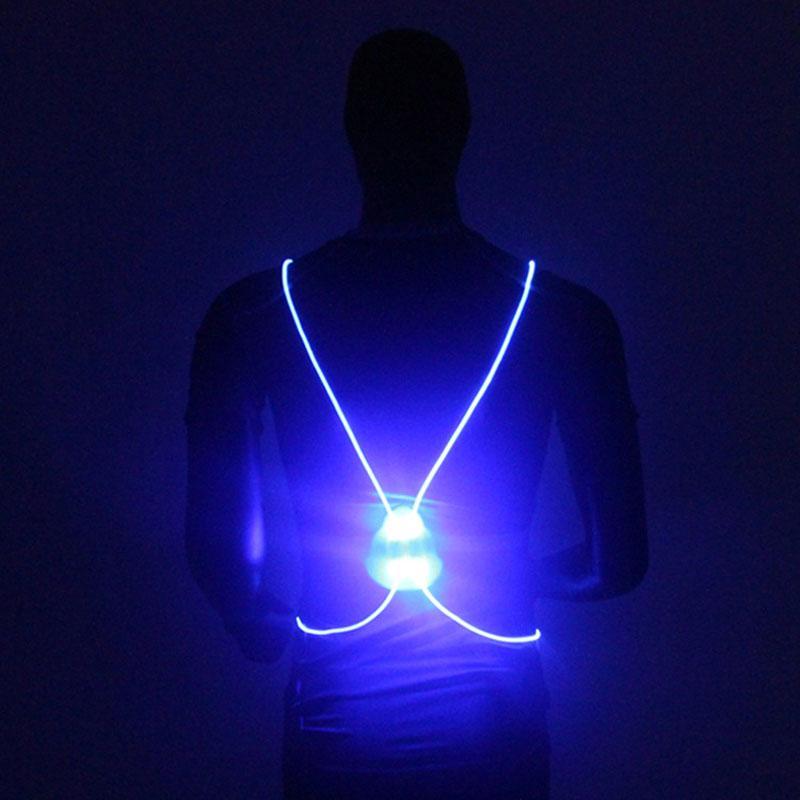 LED Light Up Running Vest Blue
