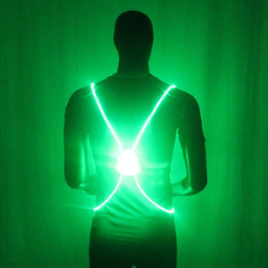 LED Light Up Running Vest Green