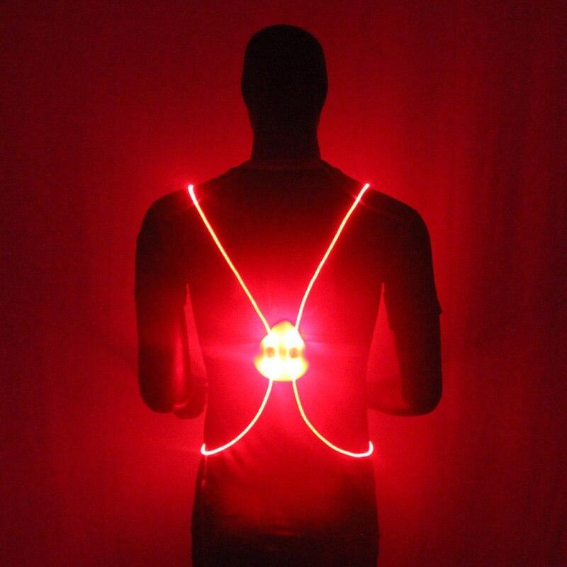 LED Light Up Running Vest Red