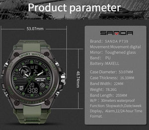 Men's Tactical Military Watch With LED Display, Military Watch - Dgitrends