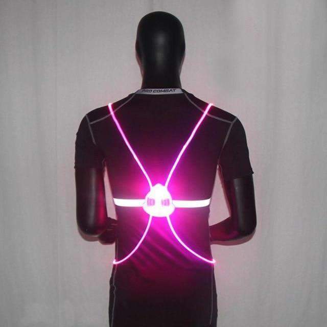 LED Light Up Running Vest Pink