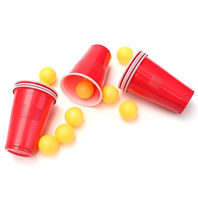 Beer Pong Kit Party Fun 24 Cups  & 24 Balls, Tabletop Board Game - Dgitrends