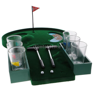 Mini Table Top Golf Drinking Game Set with Shot Glasses, Tabletop Board Game - Dgitrends
