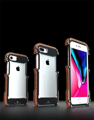 Wood And Aluminum Shockproof Case For iPhone, Wood And Aluminum Shockproof Case For iPhone - Dgitrends