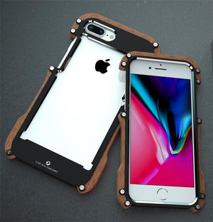 Wood And Aluminum Shockproof Case For iPhone, Wood And Aluminum Shockproof Case For iPhone - Dgitrends