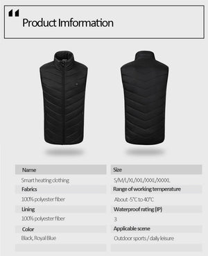 Electric Heated Hiking Thermal Vest