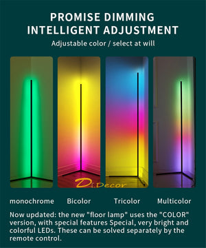 RGB Corner Lamp Minimalist LED Floor Lamp - Dgitrends