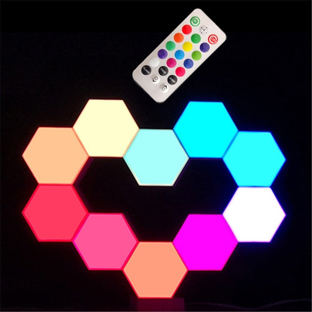 Hexagon Touch Lights | Color + Remote