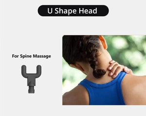 Handheld Massager Deep Tissue Massage Gun Spine Treatment Head
