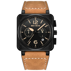 Square Military Chronograph Watch