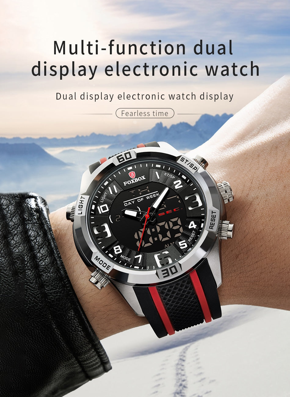 FOX Men's Military Dual Display Waterproof Watch