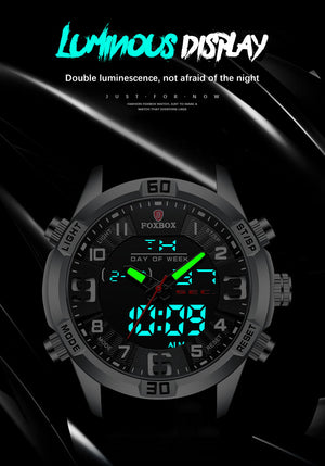 FOX Men's Military Dual Display Waterproof Watch