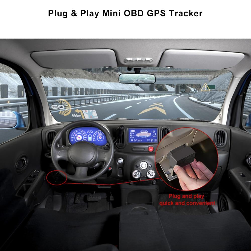 OBD2 GPS Tracker with SIM GPS LBS Realtime Positioning Free Charging